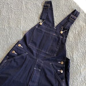 Vintage dark denim overalls